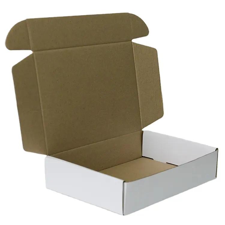 卸売カスタムフレンドリー段ボールメーラーボックスギフトボックス印刷白光沢ボックスカスタム印刷