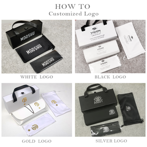 מארז משקפיים מקרטון יוקרתי משקפי שמש תיבת נייר שחור למשקפי מתנה אריזת עור רך למשקפי שמש - Product Image 4