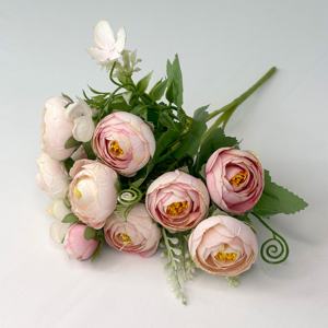 Mode konservierte Blume Kunststoff 10 Blumen kopf Rose künstliche Blume für Hochzeits dekoration - Product Image 4