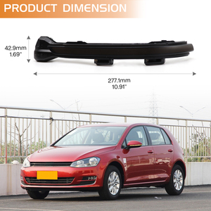 Clignotants dynamiques à LED de qualité supérieure pour VW <span class=keywords><strong>Golf</strong></span> <span class=keywords><strong>7</strong></span> <span class=keywords><strong>7</strong></span>.5 GTI Jetta MK7, clignotants séquentiels pour rétroviseurs, en stock aux États-Unis - Product Image 4