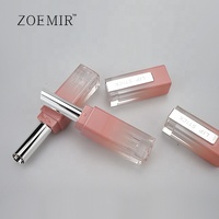 Tubes de rouge à lèvres roses, conteneurs carrés pour blush stick, conteneurs vides pour baume à lèvres, tubes de rouge à lèvres vides avec logo personnalisé