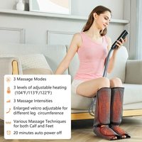 Appareil de massage chaud pour les mollets et les pieds HEALTHPAl 510K Air sans fil avec contrôleur portable, 3 intensités, 2 modes