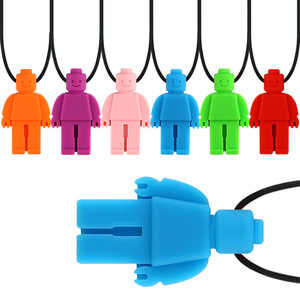 Robot bébé bâton de meulage Silicone souple de qualité alimentaire blocs de construction gomme morsure collier à mâcher produit en <span class=keywords><strong>caoutchouc</strong></span> - Product Image 1
