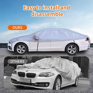 Housse de <span class=keywords><strong>protection</strong></span> de toit de voiture sur mesure à 6 couches, imperméable, <span class=keywords><strong>anti</strong></span>-UV, avec poches pour rétroviseurs - Product Image 4