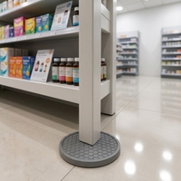Patins de protection ronds en caoutchouc gris alvéolé antidérapants pour pieds de chaise et de table CN