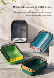 Großhandel große quadratische einfache Reinigung Katze Katzen toilette umwelt freundliche Kunststoff Katzen Sandbox Toilette Katze Katzen toilette und Zubehör - Product Image 3