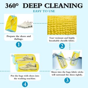 Custom Logo Chenille Eco-Friendly Durable Large Capacity Sneaker Storage <b>Bag</b> Washable Thickening Zipper for Laundry Cleaning - Product Image 4