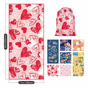 Toallas de playa de microfibra sin arena con impresión personalizada y logotipo - Product Image 3