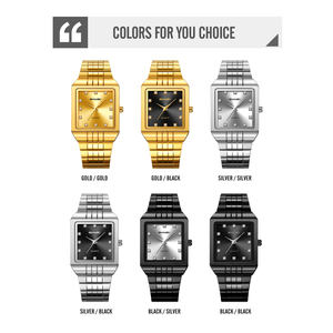 Montre analogique classique simple pour homme, carrée, style antique, dessin animé, luxe, mode, en acier inoxydable, étanche, quartz, avec logo personnalisé OEM - Product Image 3