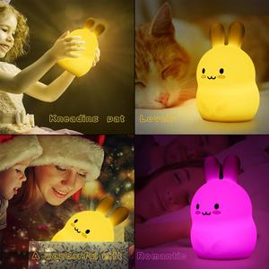 Kids Bedroom Cartoon Animal Panda Silicone Sleep Table Lamp Bunny Rechargeable Led <strong>Night</strong> <strong>Light</strong> for <strong>Baby</strong> Chidlren's Room - Product Image 4