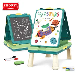 Zhorya multifunctional learning easel toys magnetic drawing board games for kids