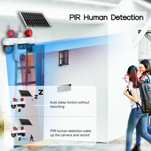 V380proソーラー4G SIM CCTVカメラ8Wパネル8000mAhバッテリー3レンズ10xズーム6MP CMOS PIRアラームGSM防水内蔵マイク - Product Image 6