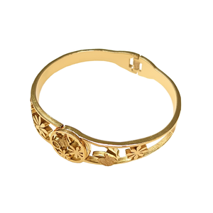 Bracelet tendance en acier inoxydable 316L plaqué or PVD, design floral, bijoux pour femmes - Product Image 2