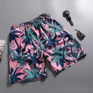 Celana pendek pantai pria gaya Hawaii cepat kering selancar pabrik celana renang pria kustom Hookie renang 2023