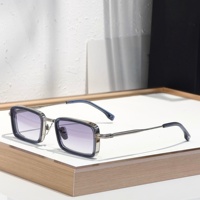 JD PIERCE 48-21-145 Lunettes de soleil pour hommes et femmes de qualité supérieure, lunettes de soleil de créateur, style punk classique, luxe, en acétate, UV400, avec boîte