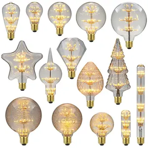 Kerst Festival Decoratie Lamp Verlichting Lampen Fabriek Prijs Non-Dimbare Vuurwerk Led Gloeilamp A19 A60 3W 2200K e27 220V
