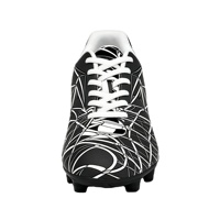 Chaussures de football personnalisées à motif géométrique noir et blanc, crampons pour terrain ferme, chaussures de sport d'entraînement en salle pour hommes