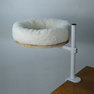 YOUME Lit de bureau réglable pour chat Grotte pour chat Table rotative Lit pour chat sur le bureau - Product Image 1