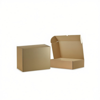 Boîtes d'expédition auto-érectables en papier kraft recyclable de forme rectangulaire Criscolor avec poignée 415X291X100MM Emballage écologique