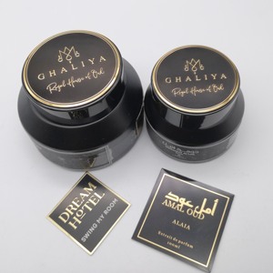 Plaque de nom en aluminium personnalisée, autocollante, étiquette en métal pour flacon de parfum - Product Image 2