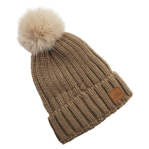 <span class=keywords><strong>Bonnet</strong></span> avec <span class=keywords><strong>pompon</strong></span> en fausse fourrure pour femmes et filles, hiver, logo personnalisé, doublure en polaire acrylique, tricot côtelé - Product Image 5