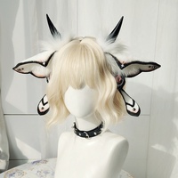 Bandeau d'oreille en peluche créature fantastique Goth Cosplay Prop accessoire de cheveux à fourrure de vacances