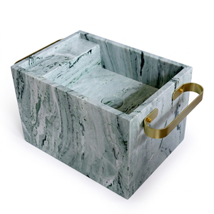 Lavabo de Pared Moderno de Jade Verde, Forma Ovalada, con Detalles en Latón, Textura de Piedra Natural, para Uso en Hoteles y Casas de Campo, OEM - Product Image 1