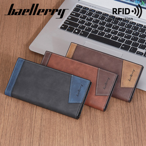 Baellerry Men's Long <b>Wallet</b> Black Leather <b>RFID</b> Protection Multi Card Slot Bi Fold Zippered <b>Wallet</b> Everyday Use - Product Image 4