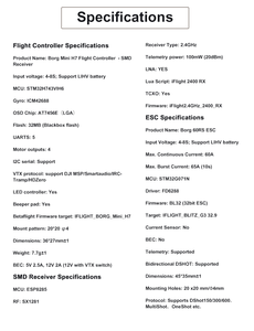ชุดควบคุมความเร็ว iFlight Borg 60RS Mini H7 Stack 4-IN-1 ESC พร้อมตัวรับสัญญาณ SMD ELRS 2.4G ในตัว รองรับแบตเตอรี่ LiHV 4-8S  อะไหล่โดรน FPV แบบ Private Mold - Product Image 5