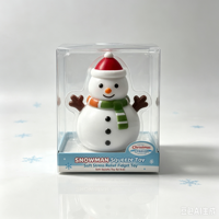 Jouet Squishy Bonhomme de Neige de Noël, Jouet Sensoriel Anti-Stress à Presser, Cadeau pour Enfants de 5 à 7 Ans, Boîte Cadeau de Noël, Faveur de Fête de Noël