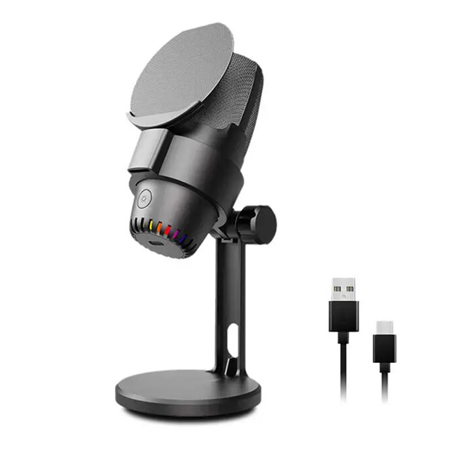 M9 Condenser Desktop Microphone with Type-C Connector for Computer & Gaming-for Speeches Teaching Conference Rooms