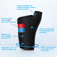 Attelle de poignet avec compresse de gel réutilisable pour thérapie chaude et froide – Gant en gel souple pour blessures et syndrome du canal carpien