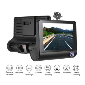 กล้องติดรถยนต์บันทึกภาพสามทางแบบ HD 504 พร้อมระบบมองเห็นในเวลากลางคืน ความละเอียด 1080P กล้องถอยหลัง มุมมองกว้าง 170 องศา และเลนส์ F2.0 - Product Image 4