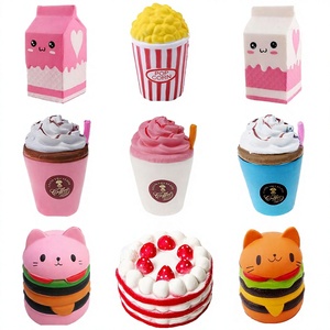 Wholesale Kawaii Popcorn Fries <b>Panda</b> Cake Hamburger Squeeze Squishy <b>Toys</b> PU Material Slow Rising Cream Scented Anti-Stress - Product Image 2