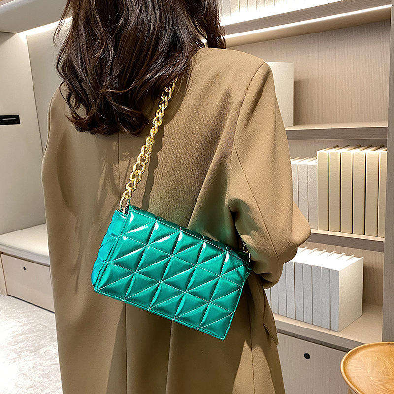 2024 Fashion Plaid Crossbody Bags for Women Chain Strap Shoulder