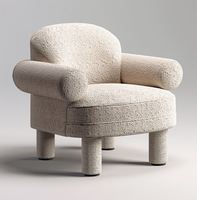 Fauteuil paresseux en coton sherpa bouclé Teddy, chaise longue inclinable moderne pour chambre, salle à manger, extérieur, hôtel, école, loisirs