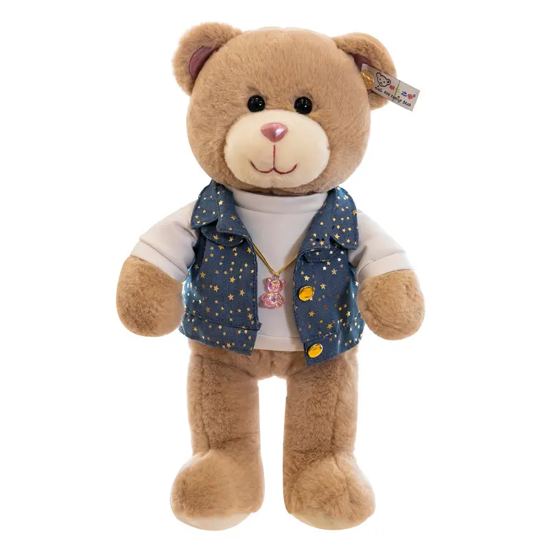 Компания талисман медведь плюшевая игрушка под заказ платье футболка Медведь Фигурка логотип