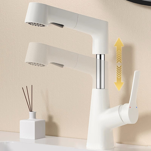 Rubinetto lavabo Pull-Out multifunzione per il lavandino del bagno rubinetto elettrico per acqua calda e fredda con funzioni di lavaggio viso e gargarismi - Product Image 1