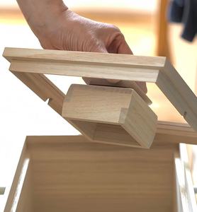 Hot Selling Rice Stackable Household Wooden <b>Storage</b> Box with Lid Applied to <b>Kitchen</b> <b>Storage</b> - Product Image 4