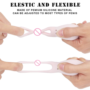 Anneau de pénis vibrant en silicone rechargeable pour couples, série Ass Dream rose, pour une vie sexuelle plus intense. - Product Image 4