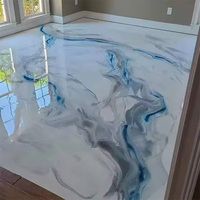 Revêtement liquide époxy métallique pour sols artistiques, transparent, résistant à l'usure, antidérapant, haute brillance, auto-nivelant, résine époxy 3D
