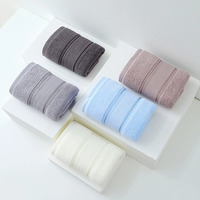 Usine en gros vente chaude de haute qualité 100% coton à longues fibres visage main serviette de bain avec broderie personnalisé éco-emballage