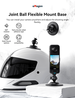 AMagisn Base de montage flexible réglable pour Insta360/DJI/GoPro 1 pouce Base adhésive lavable et réutilisable pour caméra d'action