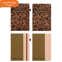 Cuaderno de Tapa Dura de Corcho Natural y Lino, con Logotipo Grabado, Kit de Diario Ecológico, Cumple con REACH, para Negocios Ecológicos, Souvenir al por Mayor