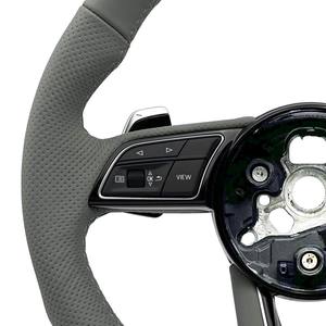 Volant SOON TODA pour <span class=keywords><strong>Audi</strong></span> A3, modèles 8P/8V/8Y, fonction chauffante, cuir avec surpiqûres rouges, contrôle et confort améliorés - Product Image 4