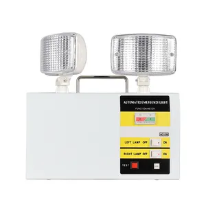 Hot Selling Wall Mounted Twin Spot LED Emergency Evacuation Exit Light Fire Emergency Lighting 2*2W LED 4W LED 2 Years 2-3 Hours