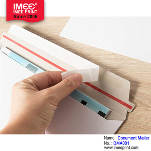 Autocollants en carton imei à fermeture automatique, sachet de livraison rigide en carton blanc, pour documents et courrier - Product Image 5