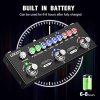Pédale de guitare électrique rechargeable LEKATO 9 AMP avec multi-effets : Delay, Reverb, Distortion, Overdrive, IR Loading