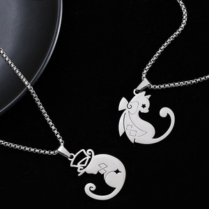 สร้อยคอจี้ไทเทเนียมสตีล จี้รูปแมว แม่มด ลินเน็ต ลินี จากเกม Genshin Impact สำหรับคอสเพลย์ พร้อมพวงกุญแจ เครื่องประดับ - Product Image 2