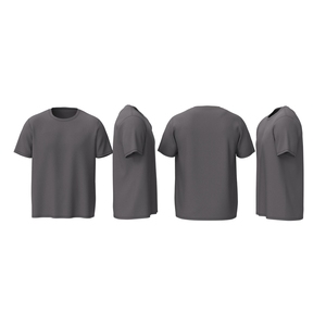 T-shirts décontractés pour hommes en gros 100% coton imprimé de personnages surdimensionnés à manches courtes tricoté compressé 1000 pièces blanc uni - Product Image 1